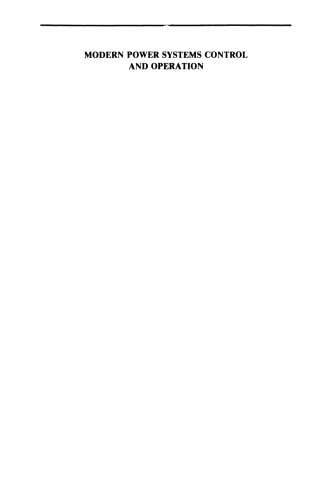 Modern Power Systems Control and Operation