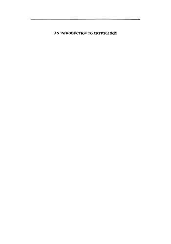 An Introduction to Cryptology