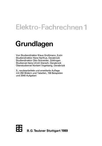 Elektro-Fachrechnen 1: Grundlagen