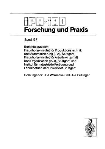 Ein Beitrag zur Planung und Bewertung Neuer Arbeitsstrukturen in NE-Metallgießereien: Dargestellt am Beispiel der Fertigungsinsel