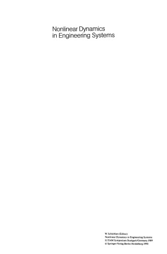 Nonlinear Dynamics in Engineering Systems: IUTAM Symposium, Stuttgart, Germany, August 21–25, 1989