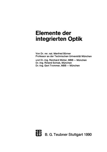 Elemente der integrierten Optik
