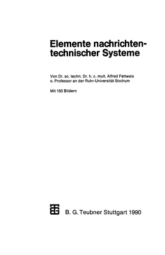 Elemente nachrichtentechnischer Systeme