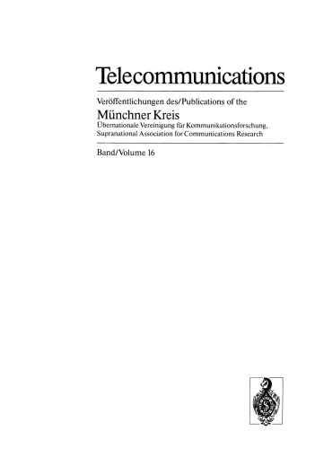 Glasfaser bis ins Haus / Fiber to the Home: Vorträge des am 14./15. November 1990 in München abgehaltenen Kongresses / Proceedings of a Congress Held in Munich, November 14/15, 1990
