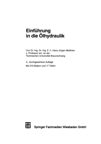 Einführung in die Ölhydraulik