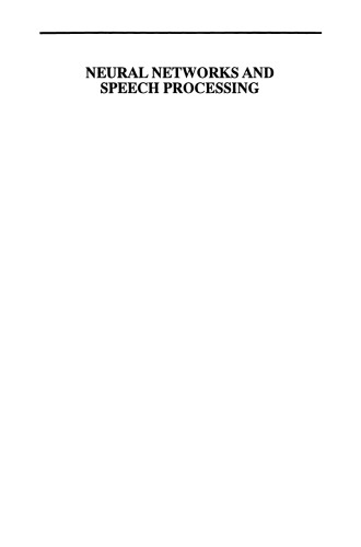 Neural Networks and Speech Processing