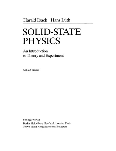 Solid-State Physics: An Introduction to Theory and Experiment