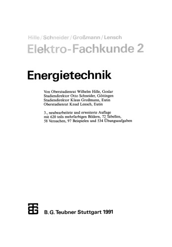 Elektro-Fachkunde 2: Energietechnik