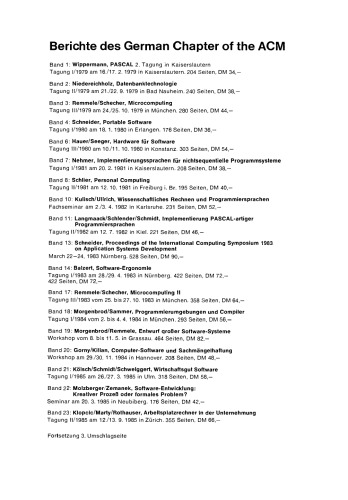 Software Engineering im Unterricht der Hochschulen SEUH ’92 und Studienführer Software Engineering