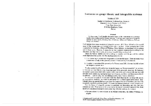 Lectures on gauge theory and integrable systems