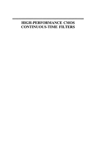 High-Performance CMOS Continuous-Time Filters