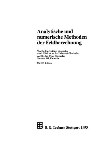 Analytische und numerische Methoden der Feldberechnung