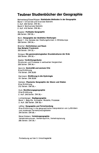 Bevölkerungsgeographie: Eine Einführung