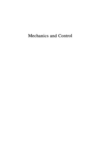 Mechanics and Control