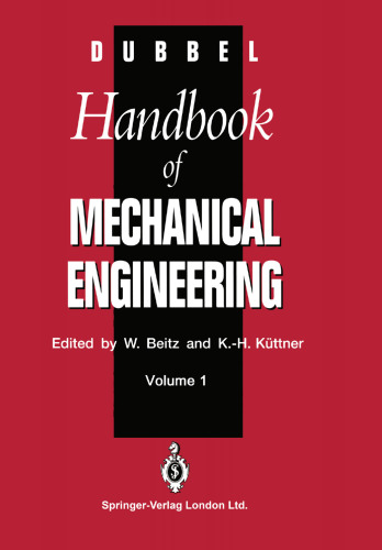 Dubbel Handbook of Mechanical Engineering