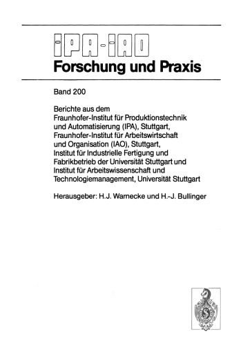 Verfahren zur Bewertung von Auftrags-Durchlaufzeiten in den indirekt-produktiven Bereichen von Maschinenbau-Unternehmen