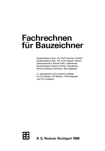 Fachrechnen für Bauzeichner