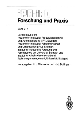 Arbeits- und organisationspsychologische Interventionen bei der Einführung von Gruppenarbeit in dezentral ausgerichteten Fertigungsinseln