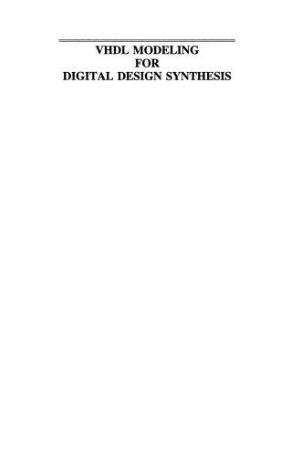 VHDL Modeling for Digital Design Synthesis