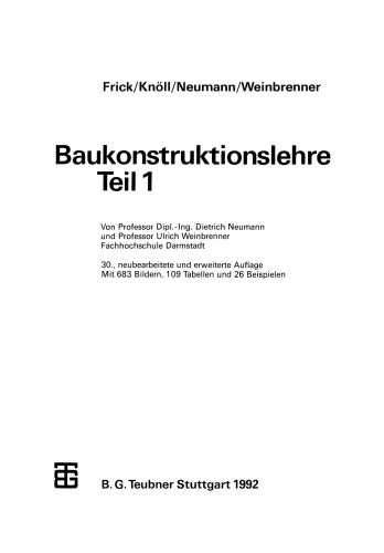 Baukonstruktionslehre Teil 1