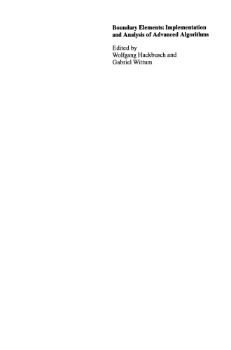 Boundary Elements: Implementation and Analysis of Advanced Algorithms: Proceedings of the Twelfth GAMM-Seminar Kiel, January 19–21, 1996