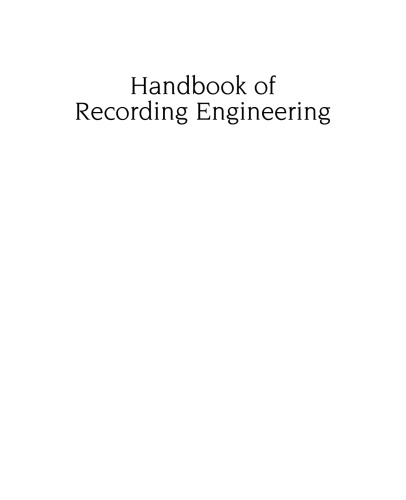 Handbook of Recording Engineering