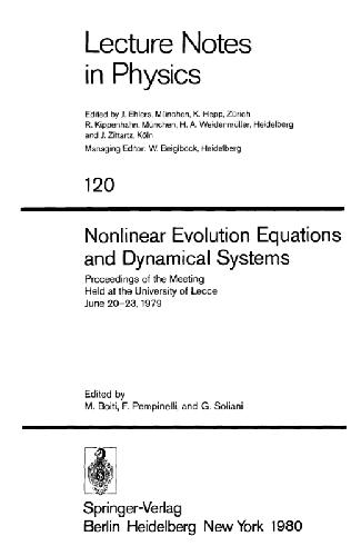 Nonlinear evolution equations and dynamical systems
