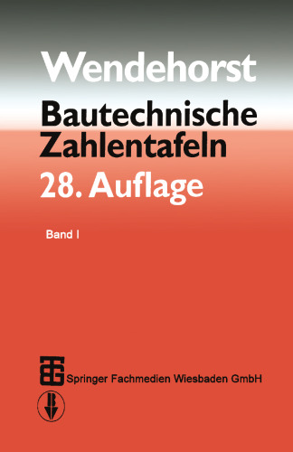 Bautechnische Zahlentafeln