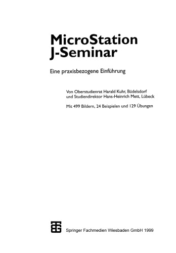 MicroStation J-Seminar: Eine praxisbezogene Einführung