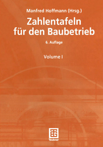 Zahlentafeln für den Baubetrieb