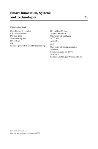 Advances in Intelligent Systems and Applications - Volume 1: Proceedings of the International Computer Symposium ICS 2012 Held at Hualien, Taiwan, December 12–14, 2012