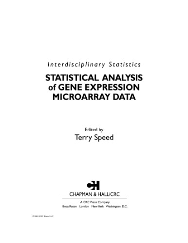 Statistical analysis of gene expression microarray data