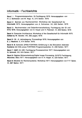 Modelle für Rechensysteme: Workshop der GI, Bonn, 31. 3.-1. 4. 1977