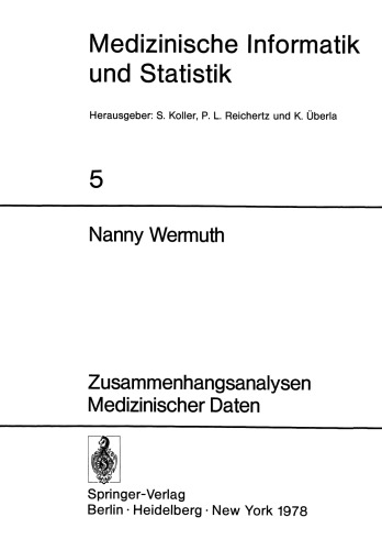 Zusammenhangsanalysen Medizinischer Daten