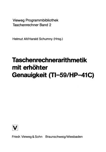Taschenrechnerarithmetik mit erhöhter Genauigkeit (TI-59/HP-41C)