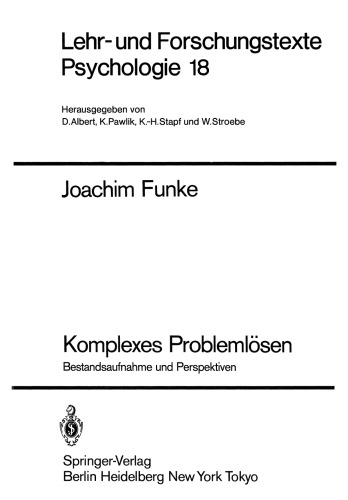 Komplexes Problemlösen: Bestandsaufnahme und Perspektiven