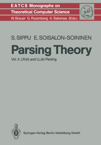 Parsing Theory. Volume 2: LR(k) and LL(k) Parsing