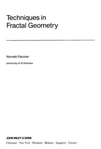 Techniques in fractal geometry