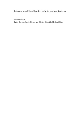 Handbook on Architectures of Information Systems