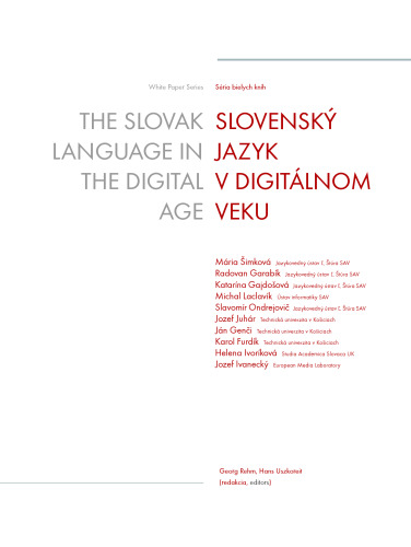 The Slovak Language in the Digital Age