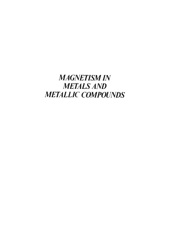 Magnetism in Metals and Metallic Compounds