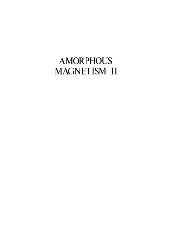 Amorphous Magnetism II