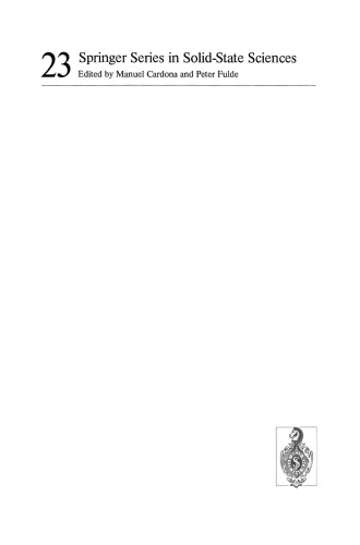 Physics in One Dimension: Proceedings of an International Conference Fribourg, Switzerland, August 25–29, 1980