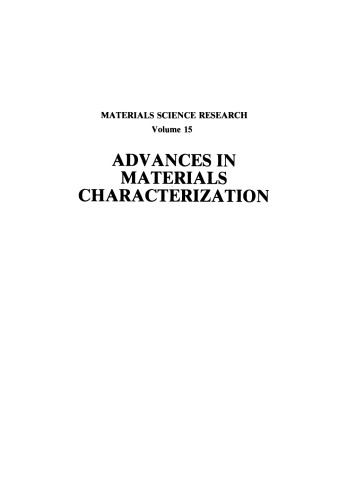 Advances in Materials Characterization