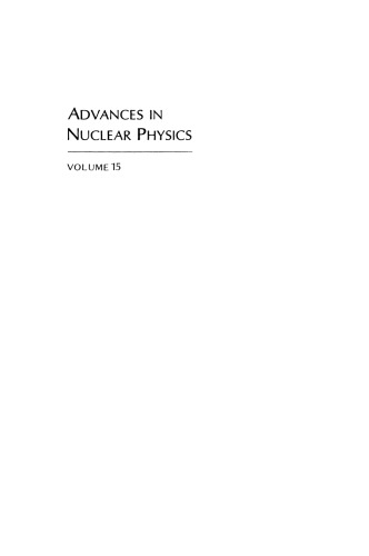 Advances in Nuclear Physics