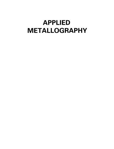 Applied Metallography