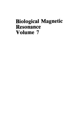 Biological Magnetic Resonance: Volume 7