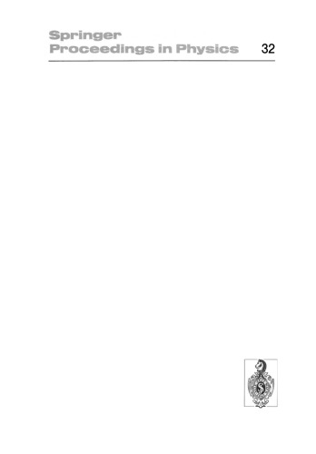 Universalities in Condensed Matter: Proceedings of the Workshop, Les Houches, France, March 15–25,1988