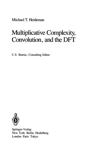 Multiplicative Complexity, Convolution, and the DFT