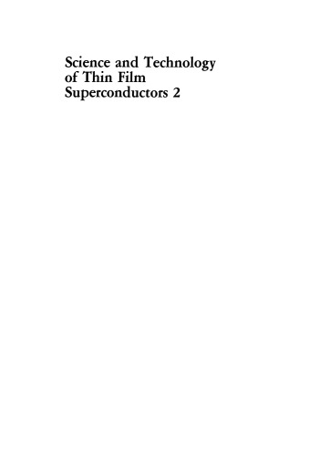 Science and Technology of Thin Film Superconductors 2